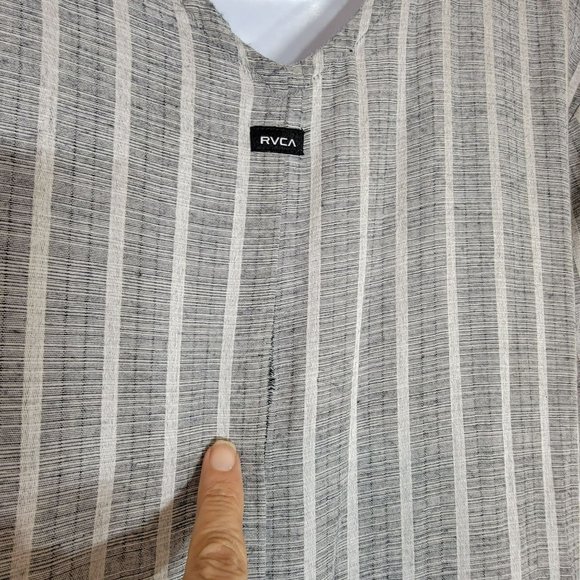 RVCA Women's Small Grey and White Striped Dress - Picture 5 of 13